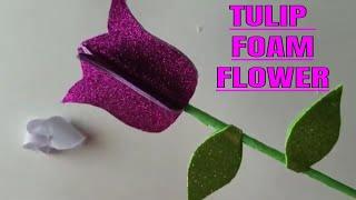 Hermosa Flor De Tulipan En Foami | Tulipan De Goma Eva