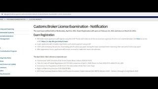 01/07/2021 Customs Broker License Preparation Exam Class Overview