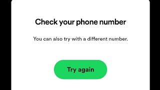 Spotify Login Problem with Phone Number