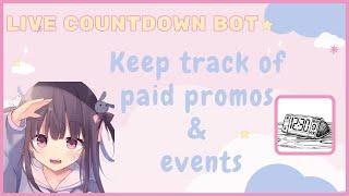 Set Timer│Live Countdown Bot│Helpful for Paid Promos & Events│Join our Discord│Elvira