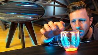 What happens if Tesla coils are built into the table?