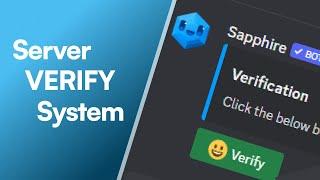 Discord Server Verification System 2023 | Sapphire Bot