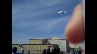 NASA Shuttle Endeavour over NASA Ames Research Center, Moffett Field, Mountain View, Bay Area, CA