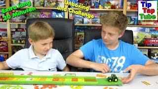 FUNNY FARMER mit John Deere SIKU Trecker Unboxing + Challenge mit Ash und Max TipTapTube Kinderkanal