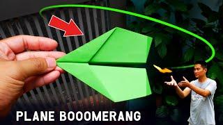 How to make paper airplanes fly back to you. Plane boomerang