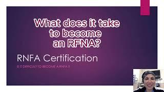 How to become an RNFA!