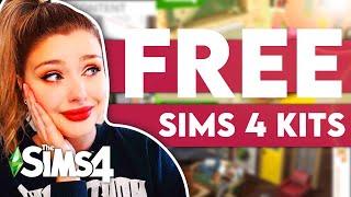Using FREE SIMS 4 PACKS To build a House in The Sims 4 // Sims 4  Custom Content Build Challenge