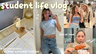 STUDENT LIFE VLOG  productive school morning routine, days on campus , sweet college dates