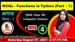 Functions in Python (LIVE) Part - 1 | MCQs for Term 1 | Class 12 Computer Science