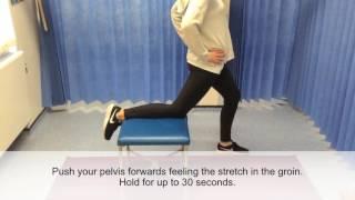 Physiotherapy: Hip flexor stretch