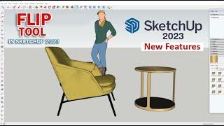 How to Use New FLIP TOOL in SketchUp 2023 #sketchup2023 New features (Short Video)