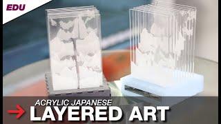Acrylic Layered Art | Japanese Landscape Layers | Laser Engraving