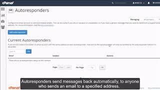 How To Setup an Autoresponder in CPanel