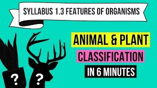 [IGCSE Biology concepts] Classification of animals & plants (in 6 minutes)