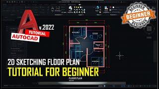 AutoCAD 2022 2D Sketching Tutorial For Beginner in 13 Minutes [COMPLETE]