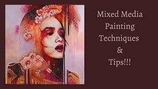 Mixed Media Painting Tutorial... Fun Process, Step by Step!!!