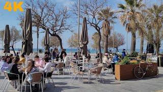 4K Walking Tour - Barcelona March 2021 Barceloneta to Icaria Beach 4K UHD