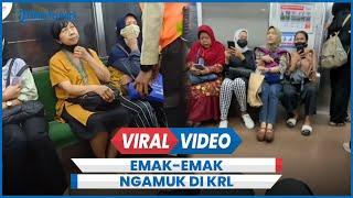 Viral Emak-emak Ngamuk di KRL Marah Orang Duduk Silangkan Kaki