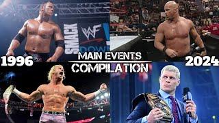 All Of WWE PPV Main Events Match Card Compilation (1996 - 2024)