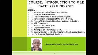Monitoring and Evaluation Course