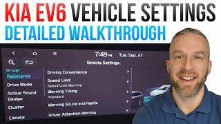Kia EV6 Vehicle Settings - Detailed Walkthrough