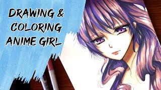 Drawing/Coloring Anime girl..