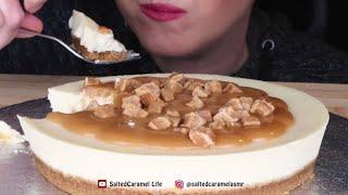 Salted Caramel ASMR creamy cheesecake mukbang bites only