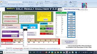 MARVel's SSLC Result Analyser V-3.0 Help Video