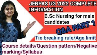 JENPAS-UG 2022 APPLICATION FORM FILLUP|Jenpas Ug syllabus exam pattern|Tie breaking process|Books|