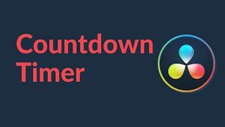 How to Create a Countdown Timer in DaVinci Resolve - POMODORO