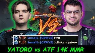 Yatoro Clinkz vs ATF 14K MMR OFFLANE in Riyadh Master PUB Game