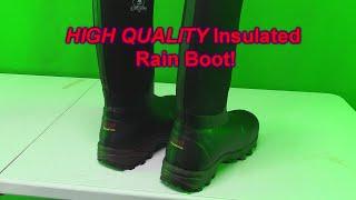 HIGH QUALITY Insulated Rain Boot Obcursco Brand Waterproof 6mm Neoprene Rubber Boot REVIEW