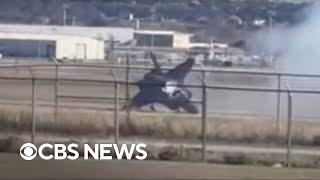 Pilot ejects from fighter jet in Texas crash landing