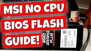How To USB BIOS MFLASH MSI MPG B550 Gaming Plus Without A CPU