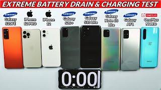 Galaxy S20 FE vs iPhone 12 Pro / 12 / S20+ / S10 Lite / Note 10 Lite /  A71 / Nord Battery Test