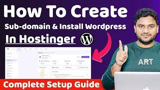 How To Create A Subdomain And Install Wordpress In Hostinger