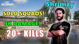 Soniqs Shrimzy - 20+ KILLS (3K DAMAGE) - SOLO SQUADS! - PUBG