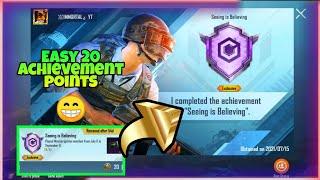 How to Complete Seeing is Believing Exclusive Achievement || Pubgmobile (BGMI)