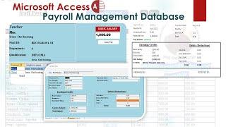 How to create Employee salary / Payroll management database in Microsoft Access | Payslip module