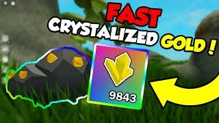 How to get Crystallized Gold Fast in Roblox Sky Block! *AFK METHOD* Skyblox