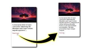 how to create read more and less card in html and css