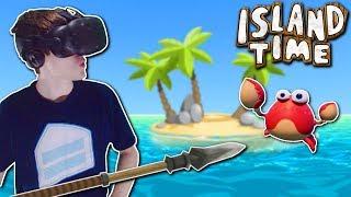 SURVIVING ON ISLAND WITH A TALKING CRAB!? - Island Time Gameplay - VR Island Survival Game!