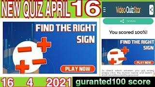Plus and Minus Quiz 100%score /find the Right sign/videoquizstar