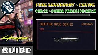 SOR-22 Recipe Precision Rifle in Cyberpunk 2077 Legendary Weapons - Crafting Blueprints Locations #4