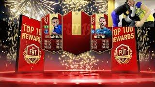 TOP 100 FUT CHAMPIONS REWARDS!! 5 RED PLAYER PICKS 11 INFORMS!! FIFA 19 PACK OPENING!