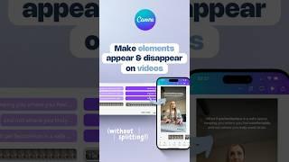 Make elements appear without splitting clips | Canva Video Editing Tips