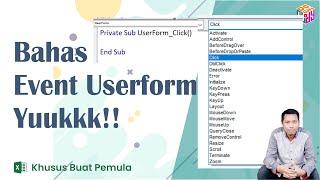 Bahas Tuntas Event Userform VBA Excel