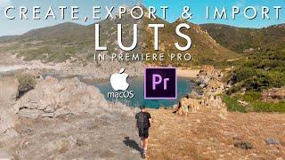 Create, Export and Import LUTs for Premiere Mac OS Tutorial