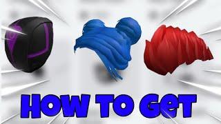 How to get roblox cyber rider helmet in blue in red  punk mohawk in blue space buns event roblox