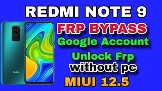 Redmi note 9 frp Bypass without pc | redmi note 9 Google account remove | frp /unlock